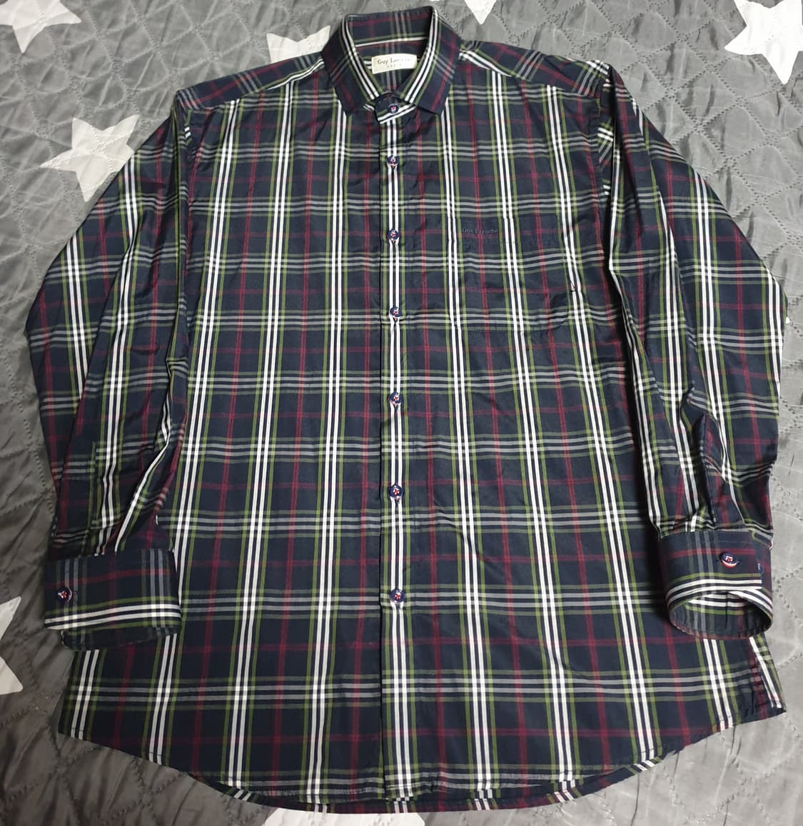 기라로쉬 파리 클래식체크 춘추용 긴팔 셔츠 네이비 (100) 상품이미지1