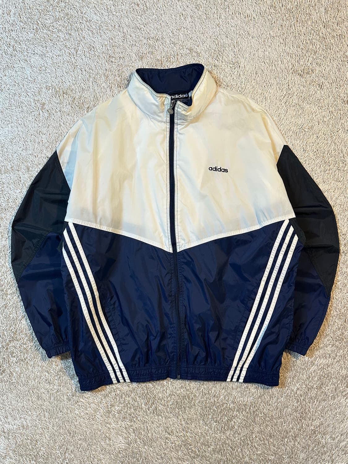 90's 아디다스 올드스쿨 배색 바람막이 자켓 상품이미지1