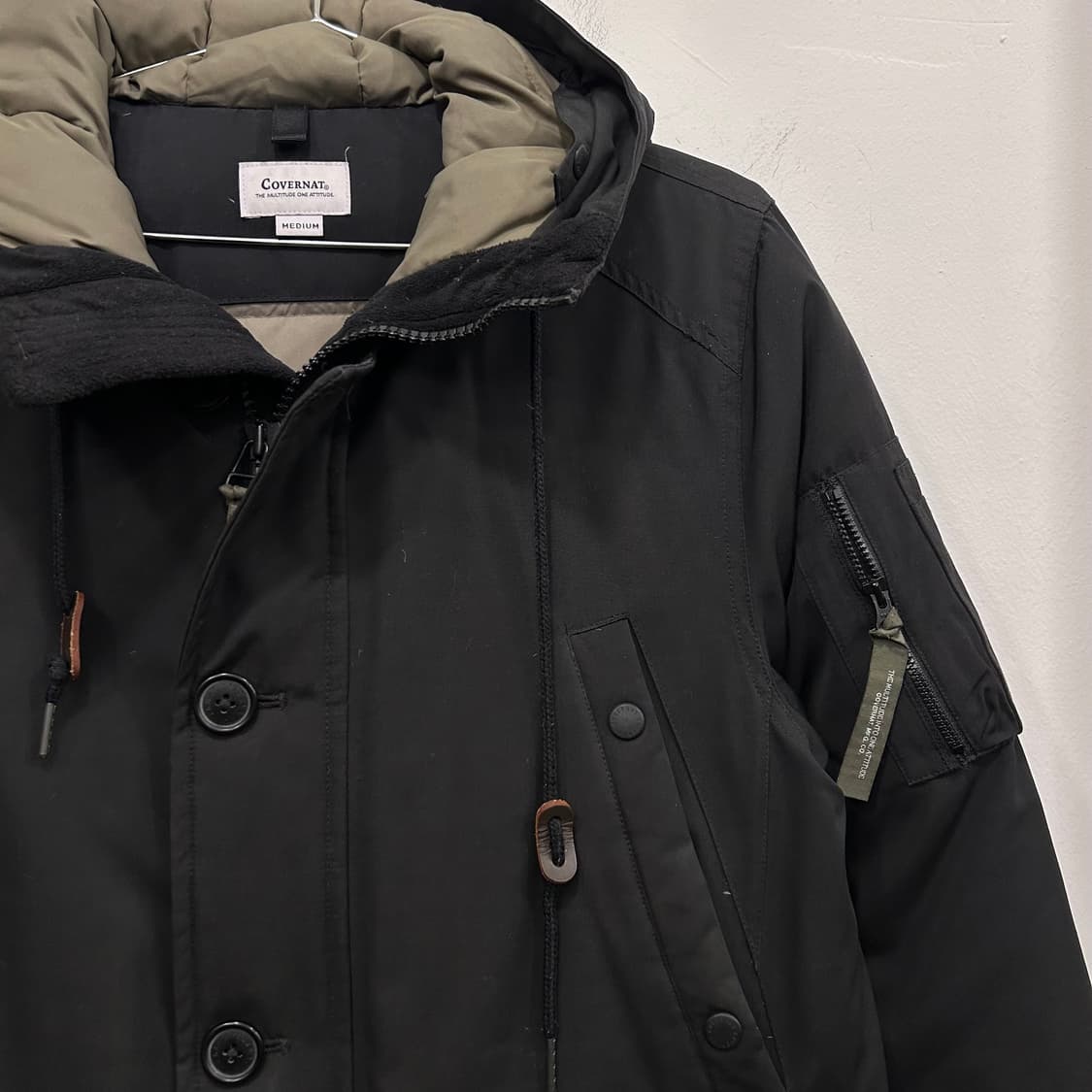 커버낫 구스다운 유틸리티 후드 패딩 파카 상품이미지1