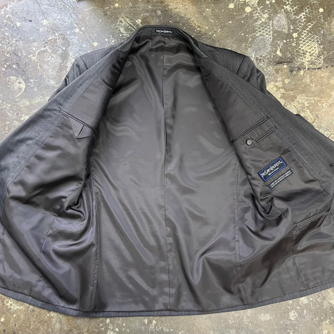 100,32) 입생로랑 정장 셋업 자켓 마이 와이드 팬츠 춘추 상품이미지4