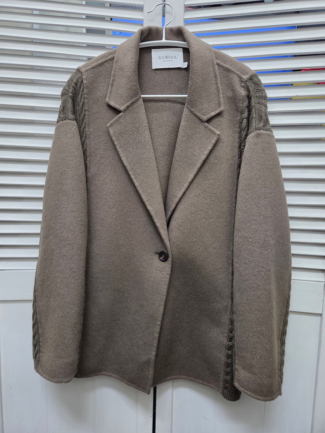 쏘울 So wool 니트패널 핸드메이드 자켓 상품이미지1