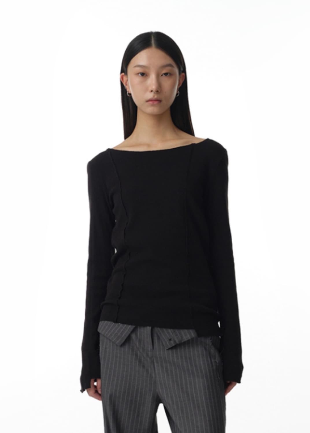 밀로우먼 컷오프 인시전 티셔츠 블랙 상품이미지1