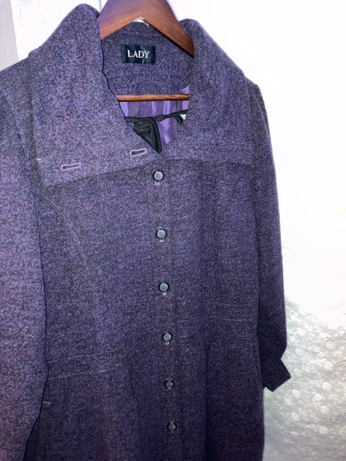 💌 Purple shirring coat. 상품이미지3
