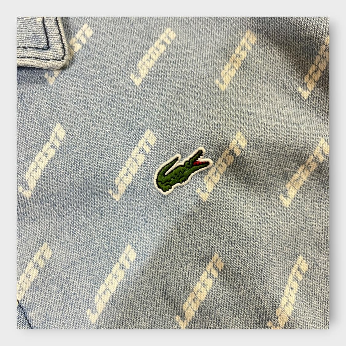 Lacoste . 드릴 프린트 데님 자켓 상품이미지5