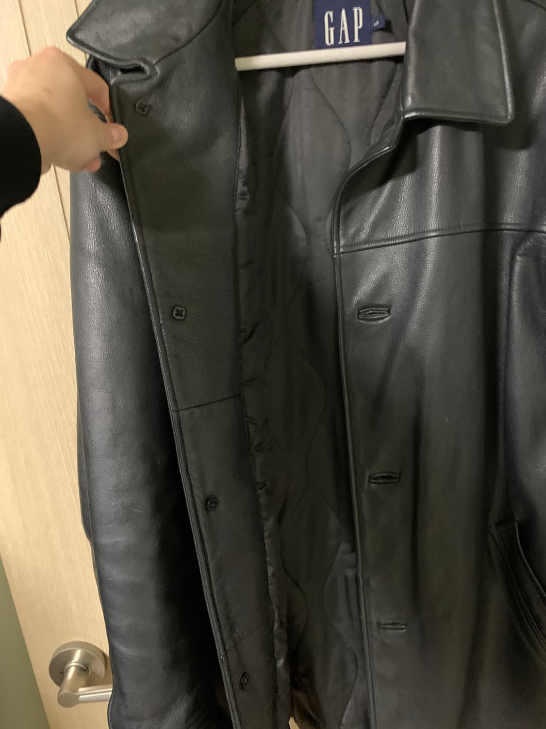 올드 갭 레더 가죽 카 코트 L 상품이미지8