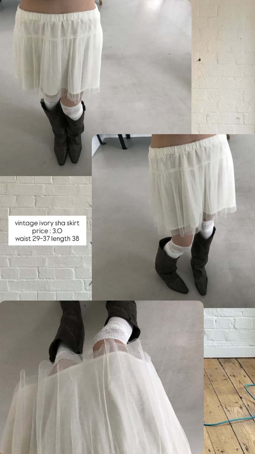 vintage ivory sha skirt 상품이미지7