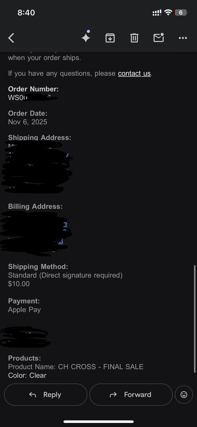 실리크롬 온라인 오더 블랙/클리어 새상품 상품이미지3