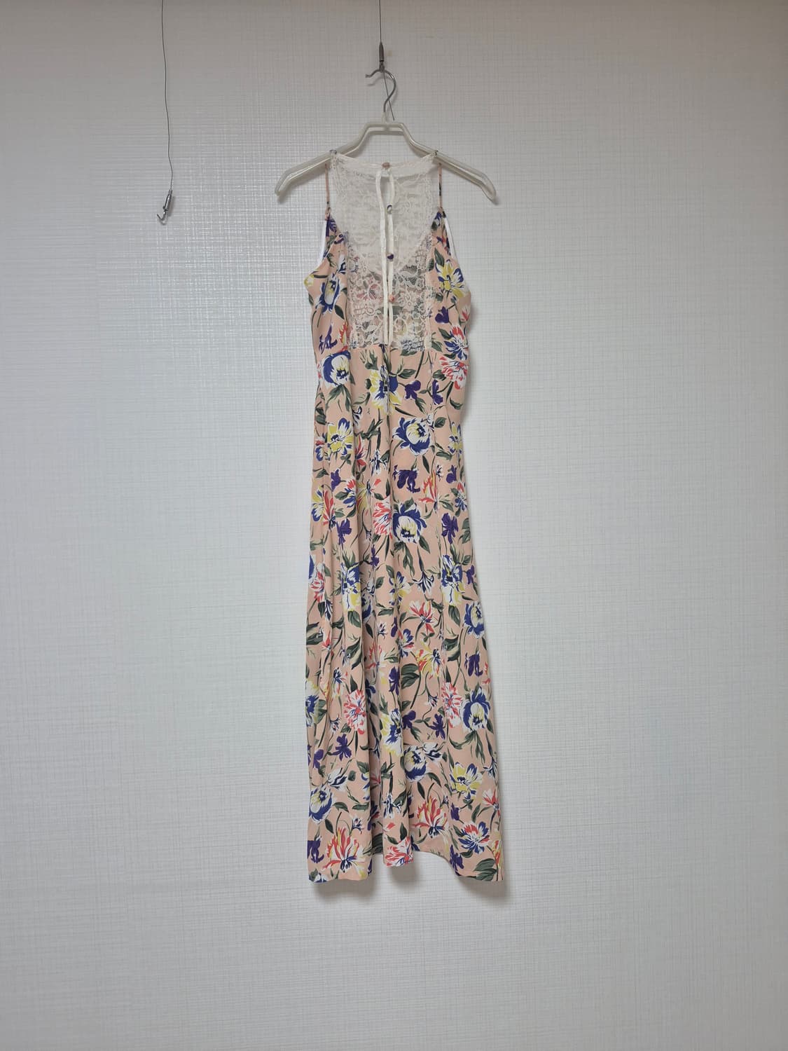 Japanese vintage 핑크플로럴 슬립 드레스 상품이미지3