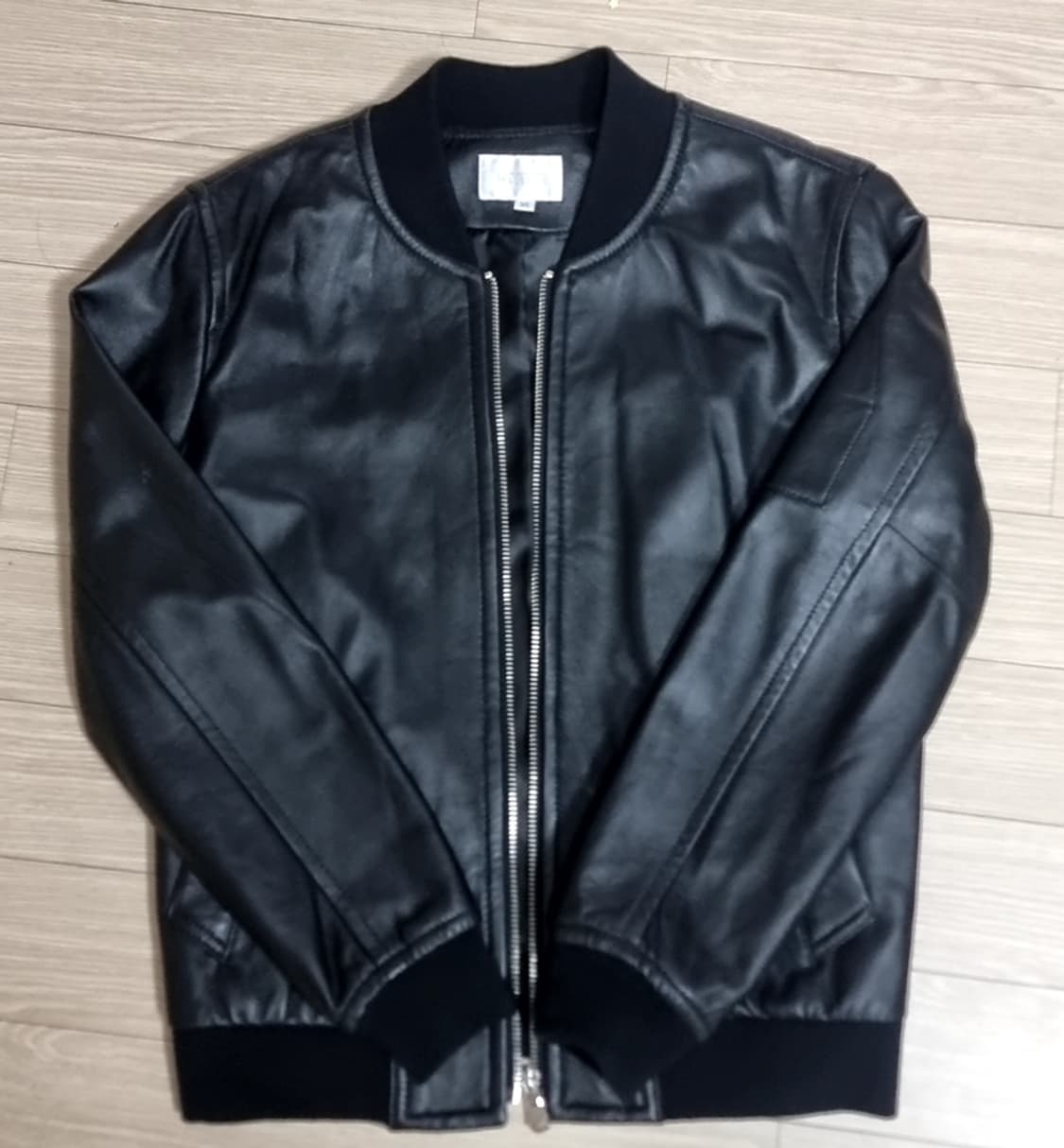 헤스티지 블랙 양가죽 레더 봄버 자켓(95) 상품이미지1