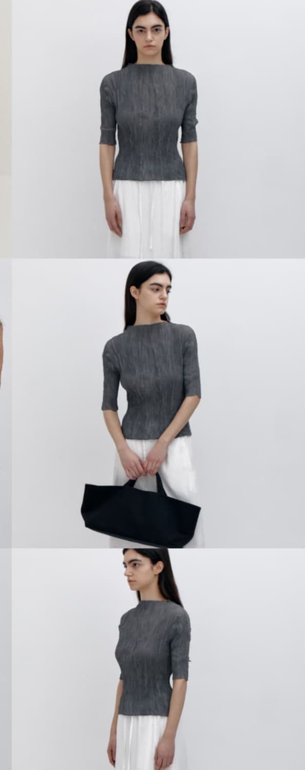 파르벵(fraven)플리츠 블라우스 (회색)새상품 상품이미지1