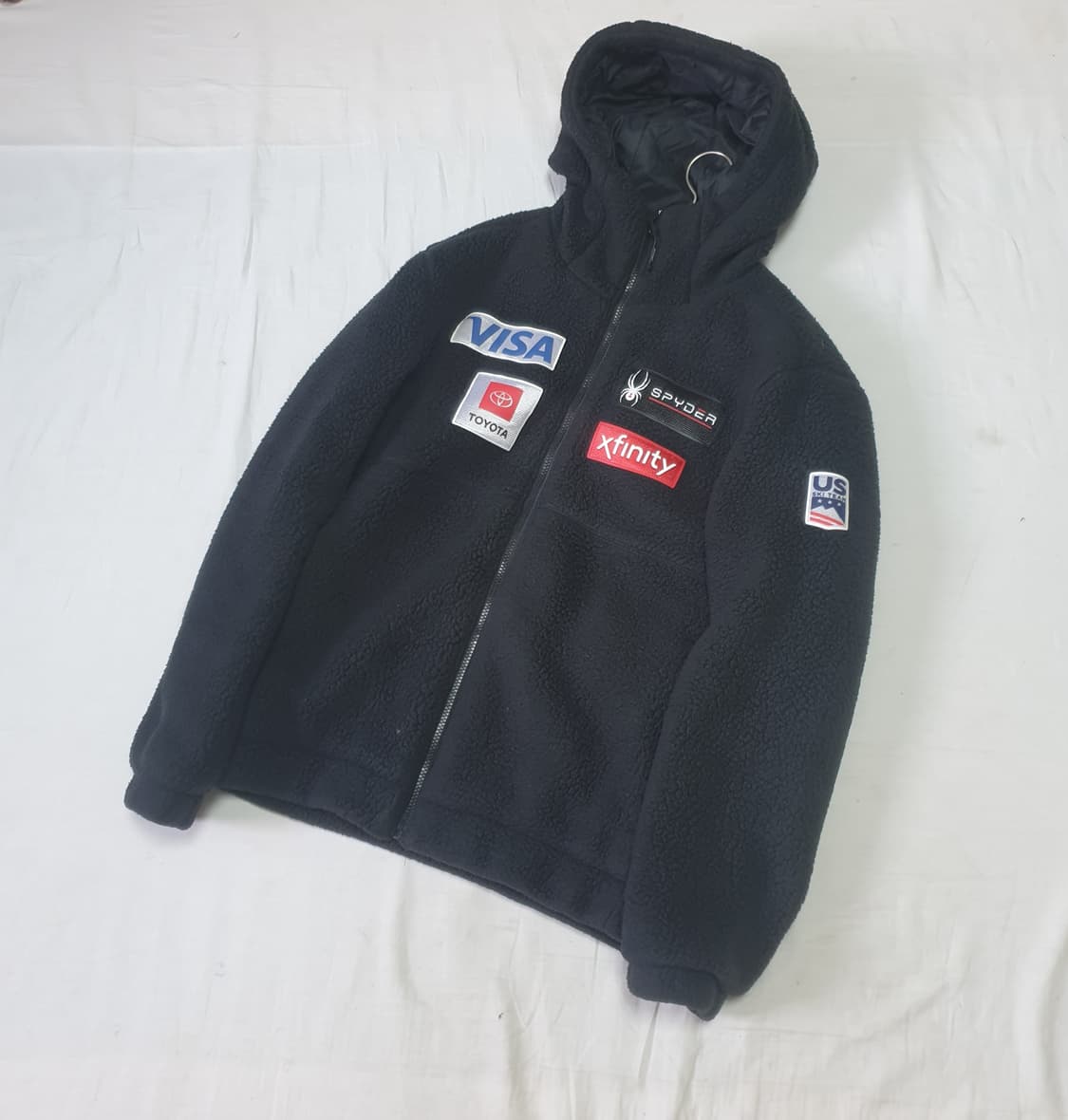 스파이더 블랙 스키팀 도요타 후리스 상품이미지1