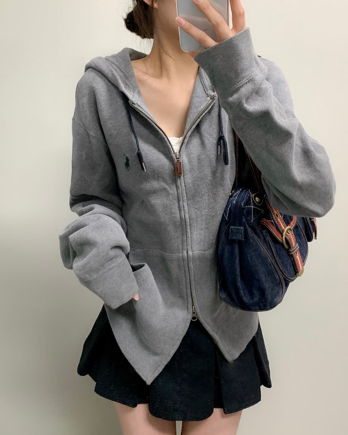 폴로 코튼니트 후드집업 상품이미지1