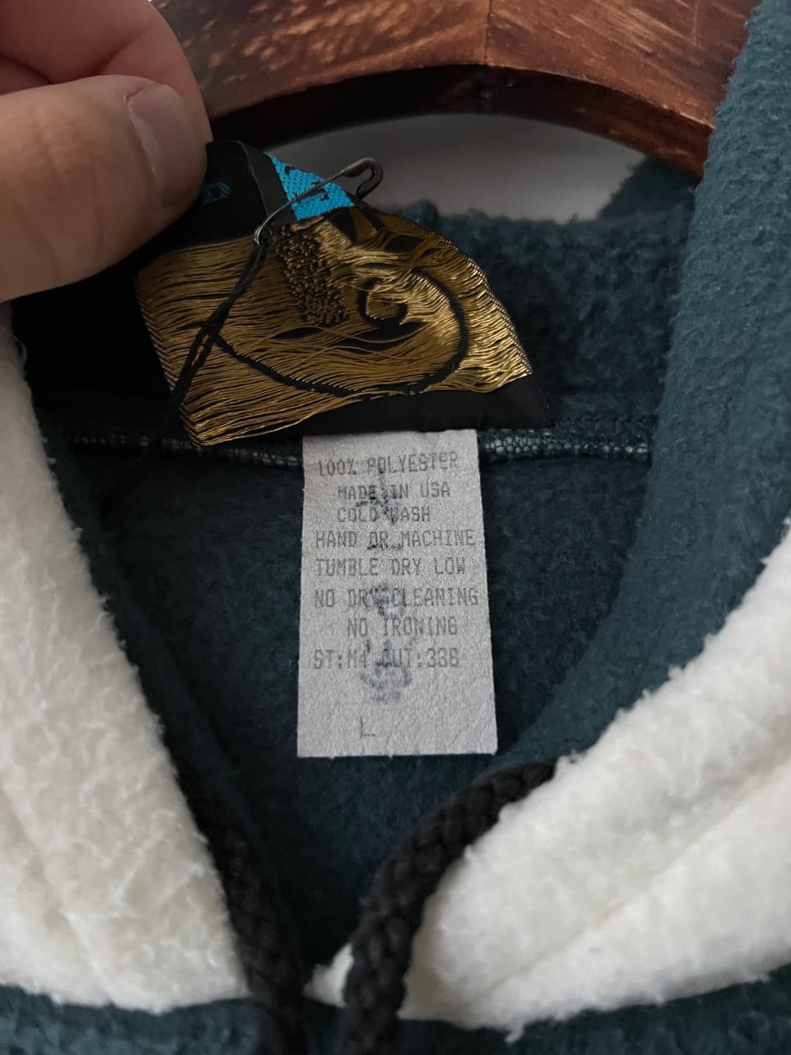 [L]90's Made in USA 오버핏 레이어드 플리스 후드 상품이미지3