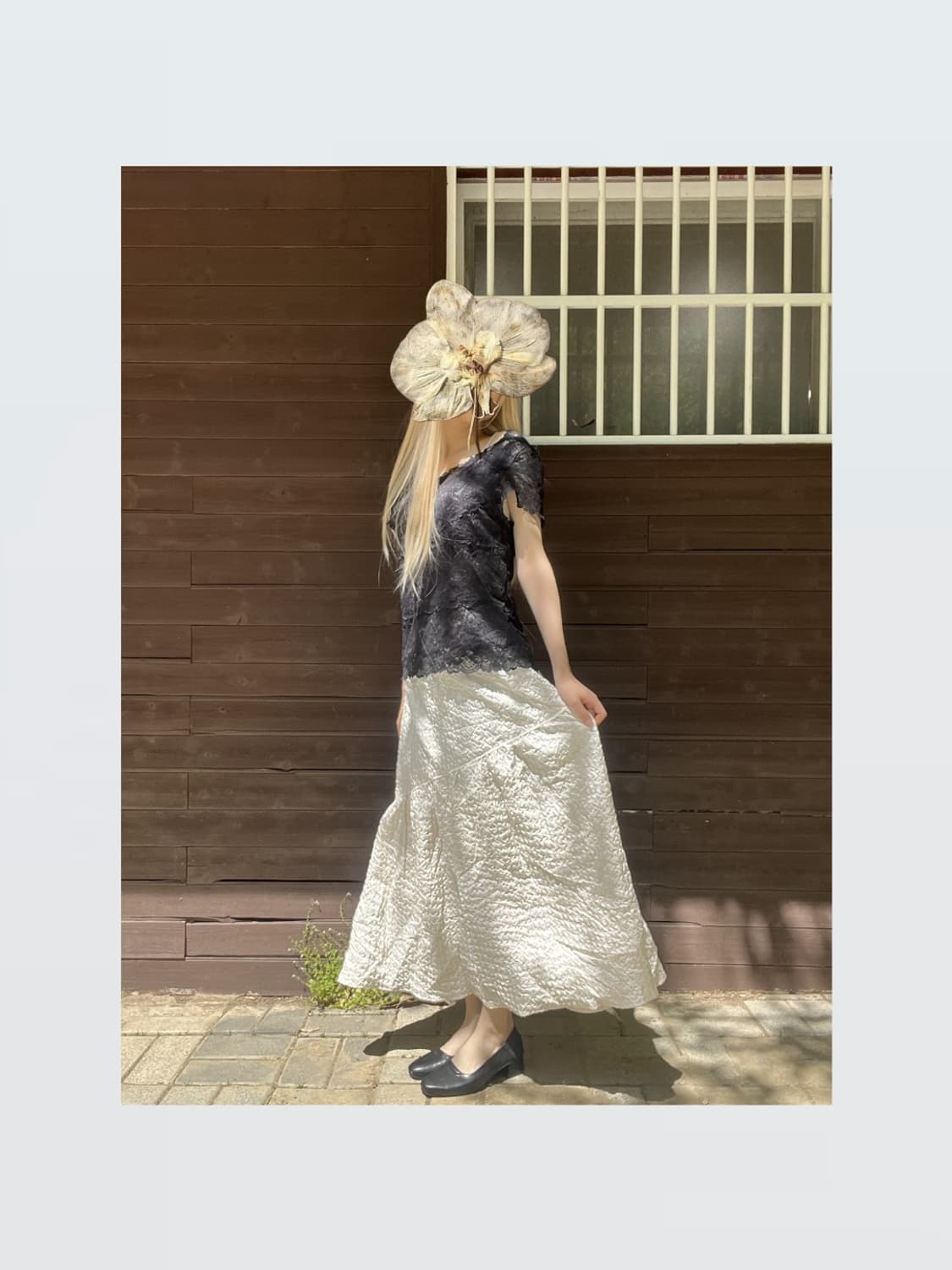 Soft Pleat Skirt 크림 롱스커트 상품이미지2