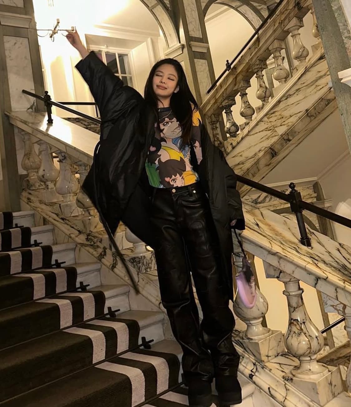 하니 프린팅 시스루 탑 상품이미지4