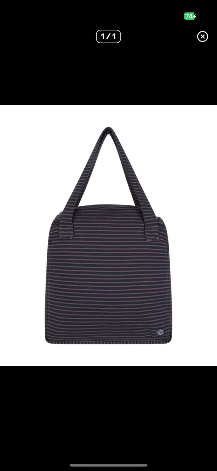 코이세이오 038 스트라이프 토트 백 블루 차콜 상품이미지1