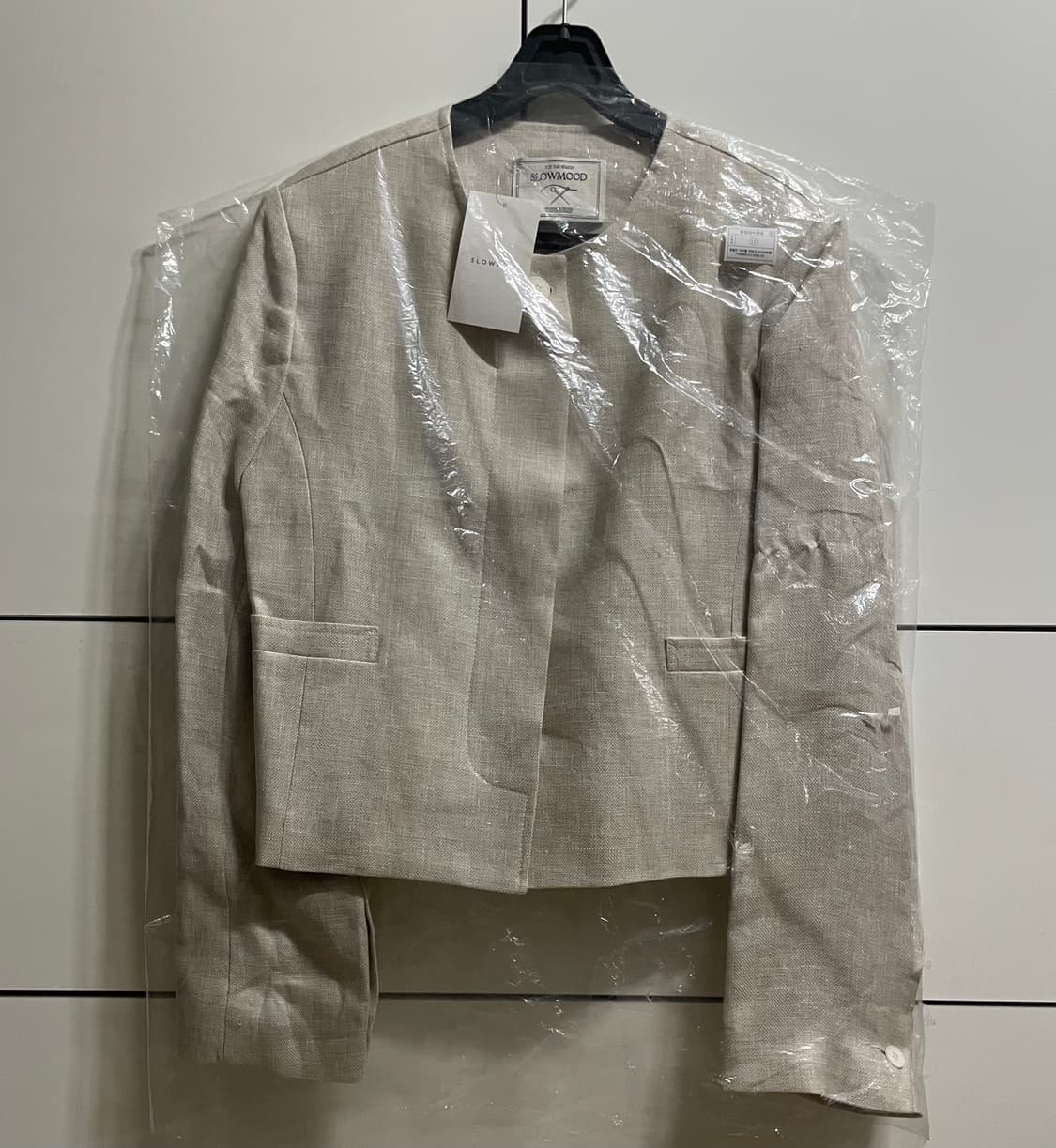 (미착용, 새상품) 슬로우앤드 made. 뮤즈 트위드 린넨자켓 상품이미지4