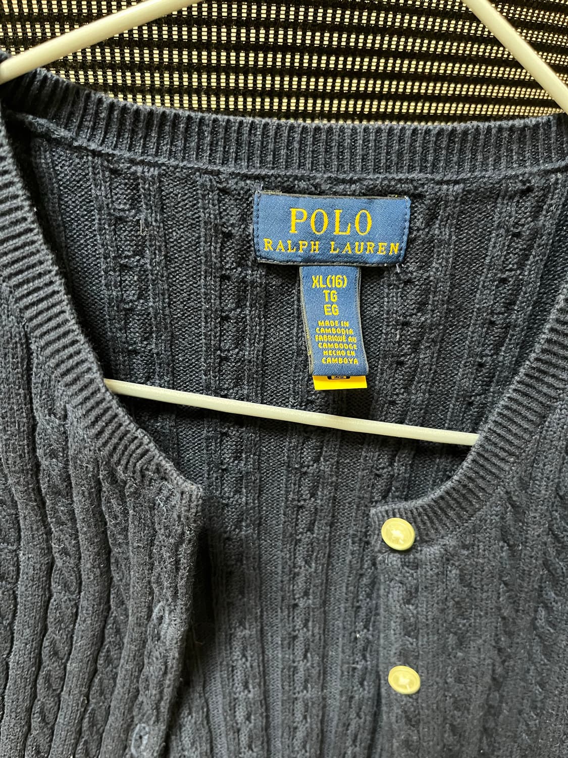 폴로랄프로렌 걸즈 네이비 가디건 (xl) 상품이미지2