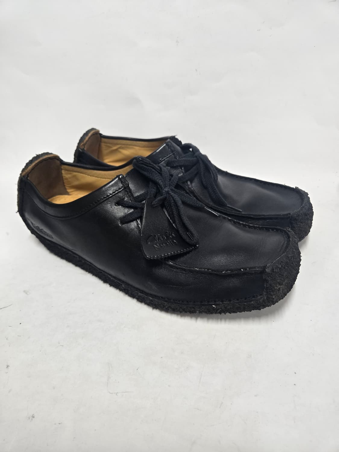 클락스 Wallabee 검정 가죽 uk8 270mm  상품이미지1