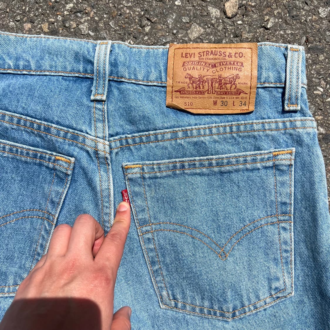 90‘s 리바이스 510 데님 팬츠 상품이미지7