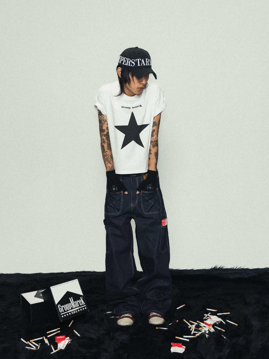 Reversed Seam Baggy Denim  상품이미지3