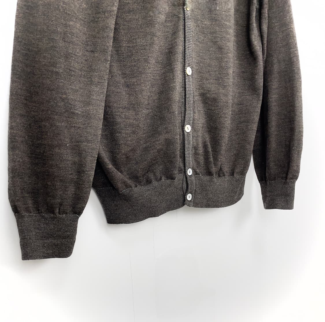 아이그너 브라운 버진울 100% 클래식 가디건 상품이미지4