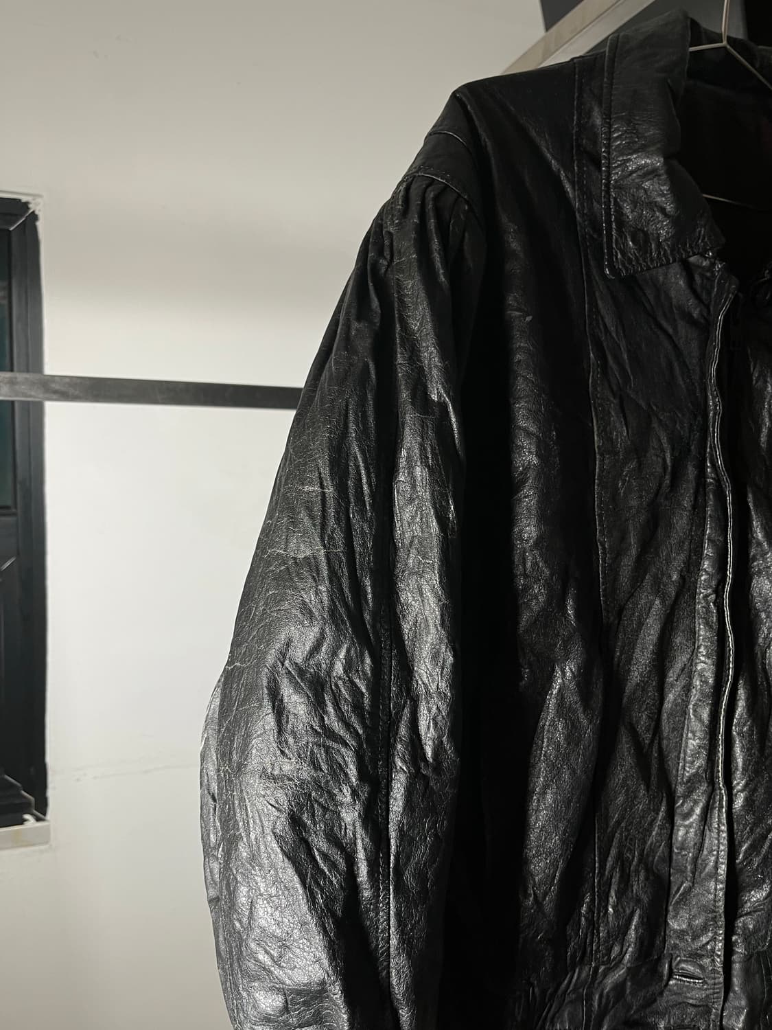 90’s Cow Leather Bomber Jacket 상품이미지9