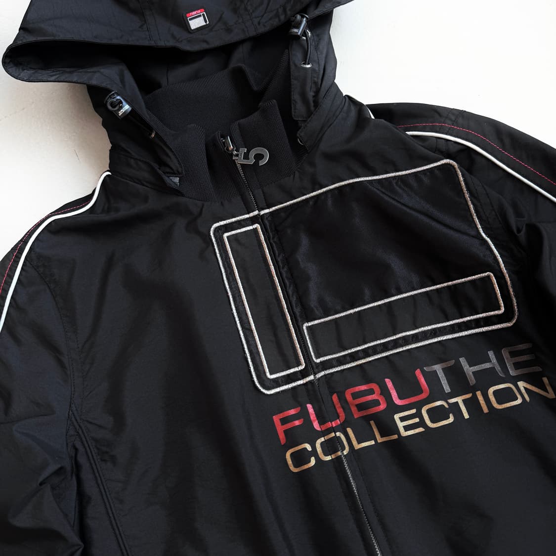 FUBU 후부 올드스쿨 후드 봄버 바람막이 자켓 블랙 상품이미지3