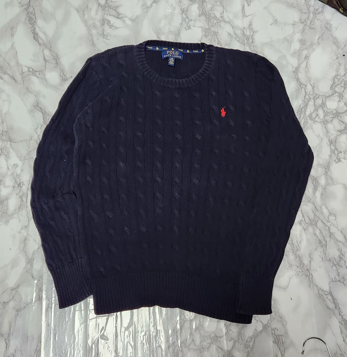 폴로 랄프로렌 꽈배기 딥네이비 니트 상품이미지1