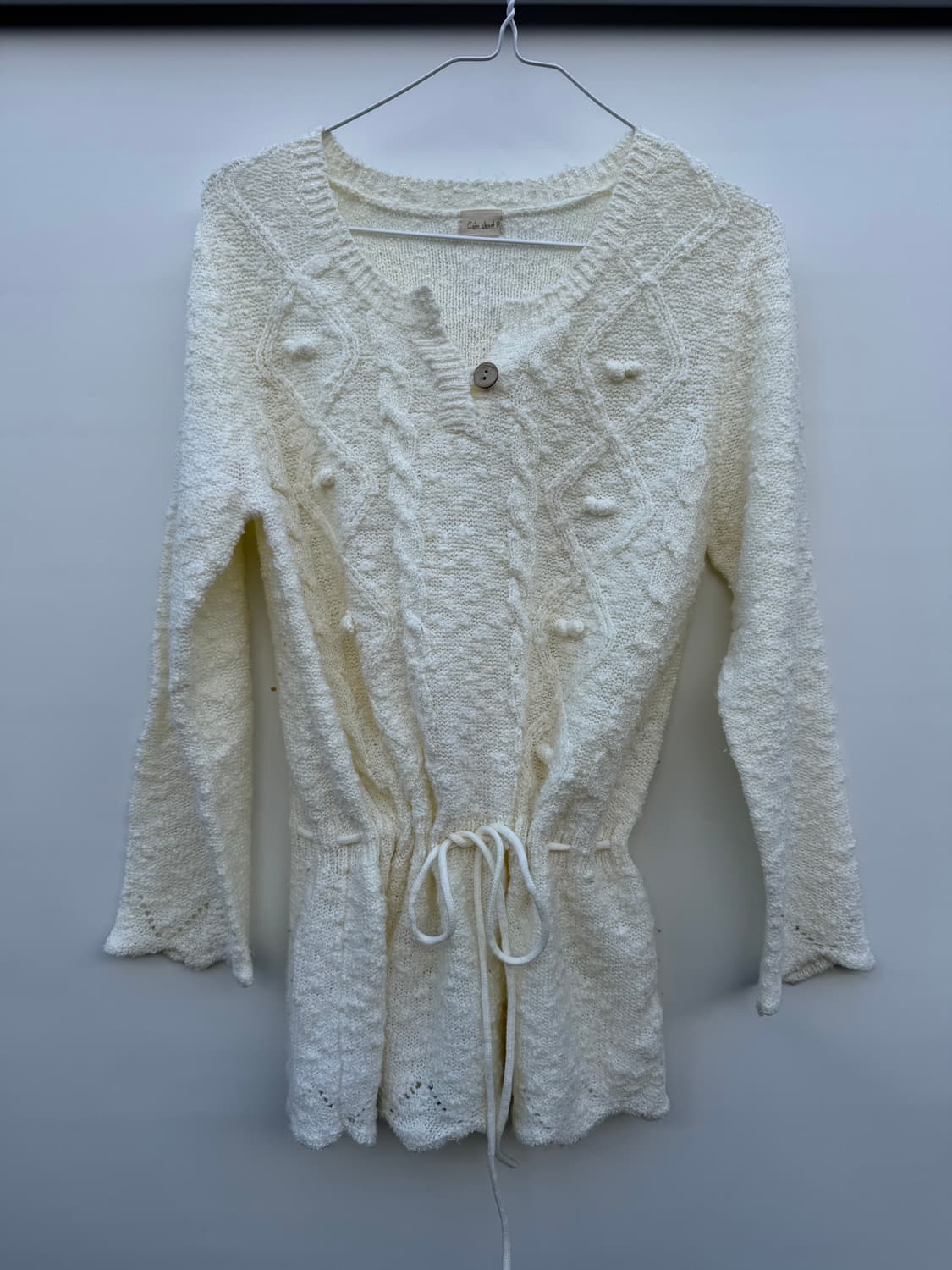 폼폼이 아이보리 니트 미니원피스니트 너드 상품이미지2