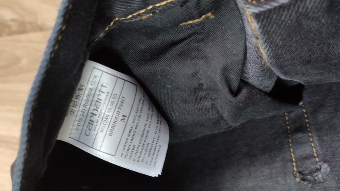 칼하트 브랜든 팬츠 워시드 블랙 M 상품이미지6