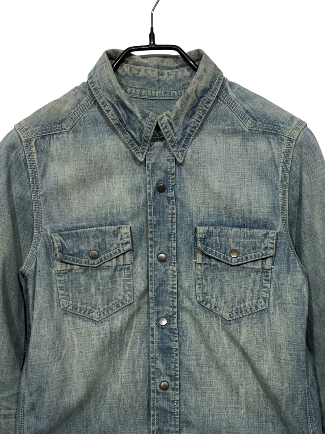 SACAI LUCK denim hybrid shirt  상품이미지3