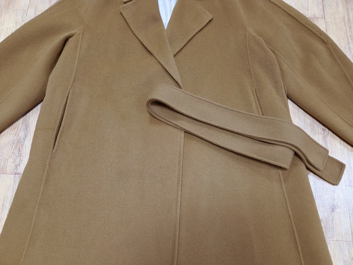 르꼬르망(le cormang) 핸드메이드 벨티드 울코트 프리사이즈 새상품 상품이미지8