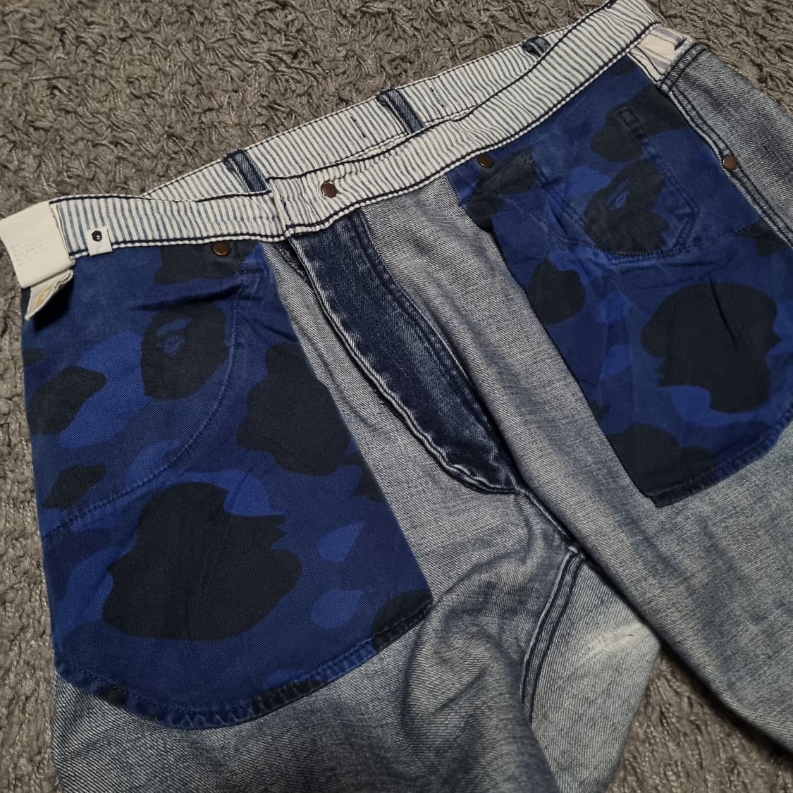 베이프 bape 데님 청바지 데미지진 L 32 34 90s 00s 빈티지 상품이미지5