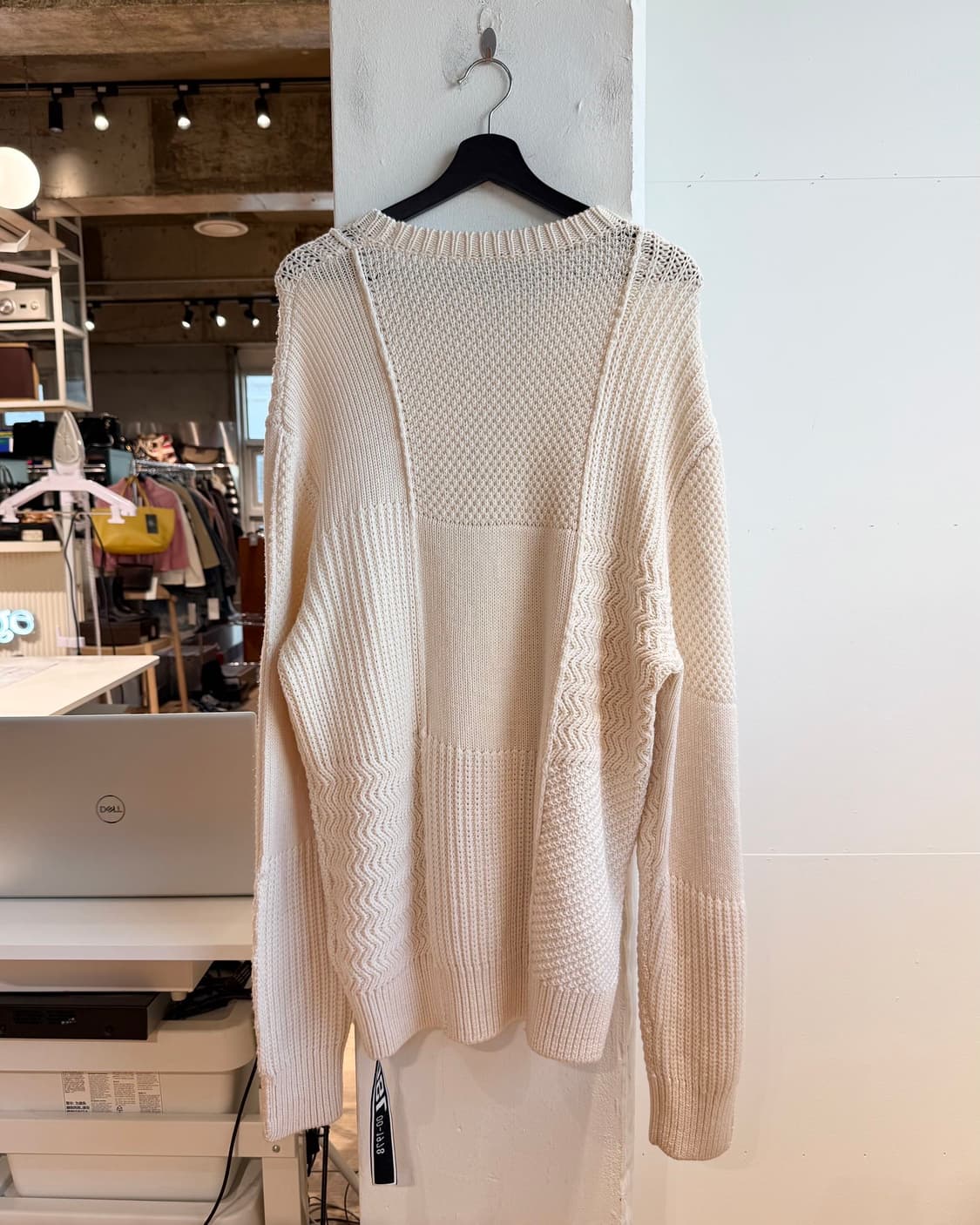 디젤 아이보리 패치워크 울 니트  상품이미지6