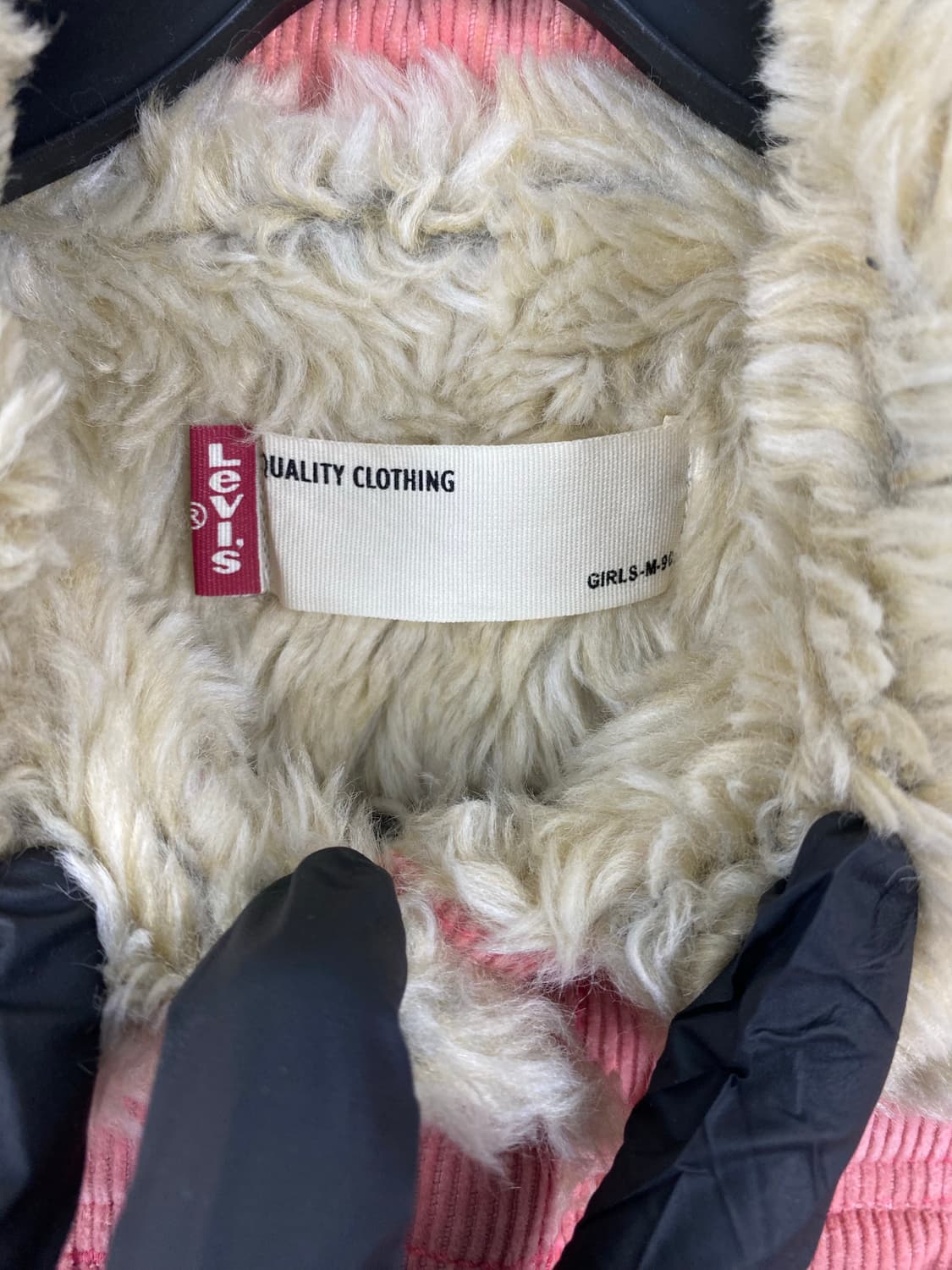 리바이스 코듀로이 핑크 쉐르파 양털 트러커 자켓 M 상품이미지3