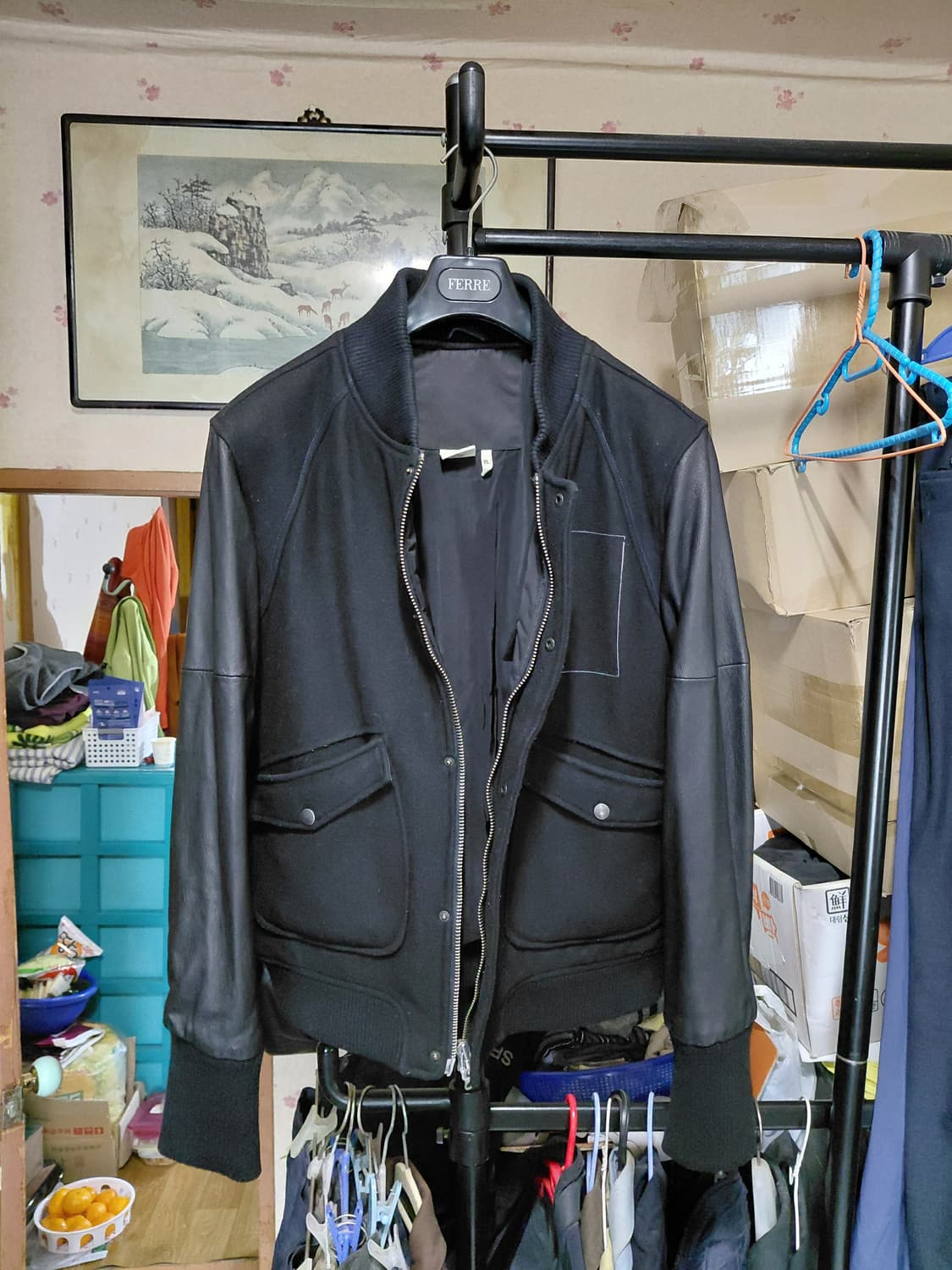 [solov]추동용 바시티 패딩 자켓 XL(100~슬림105)사이즈 상품이미지3