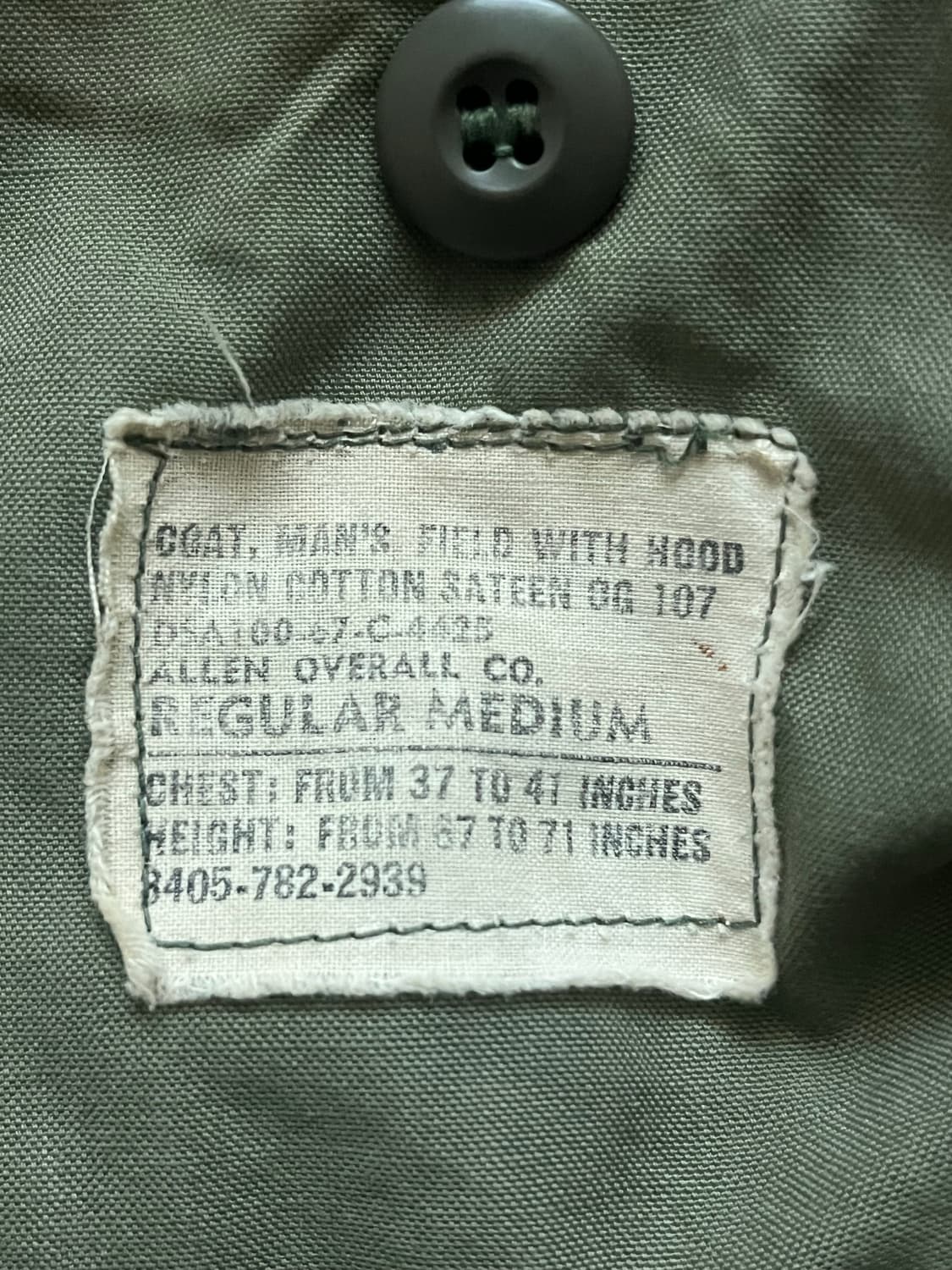 1967 USA 오리지널 M-65 필드 자켓 2세대 M-R 상품이미지3