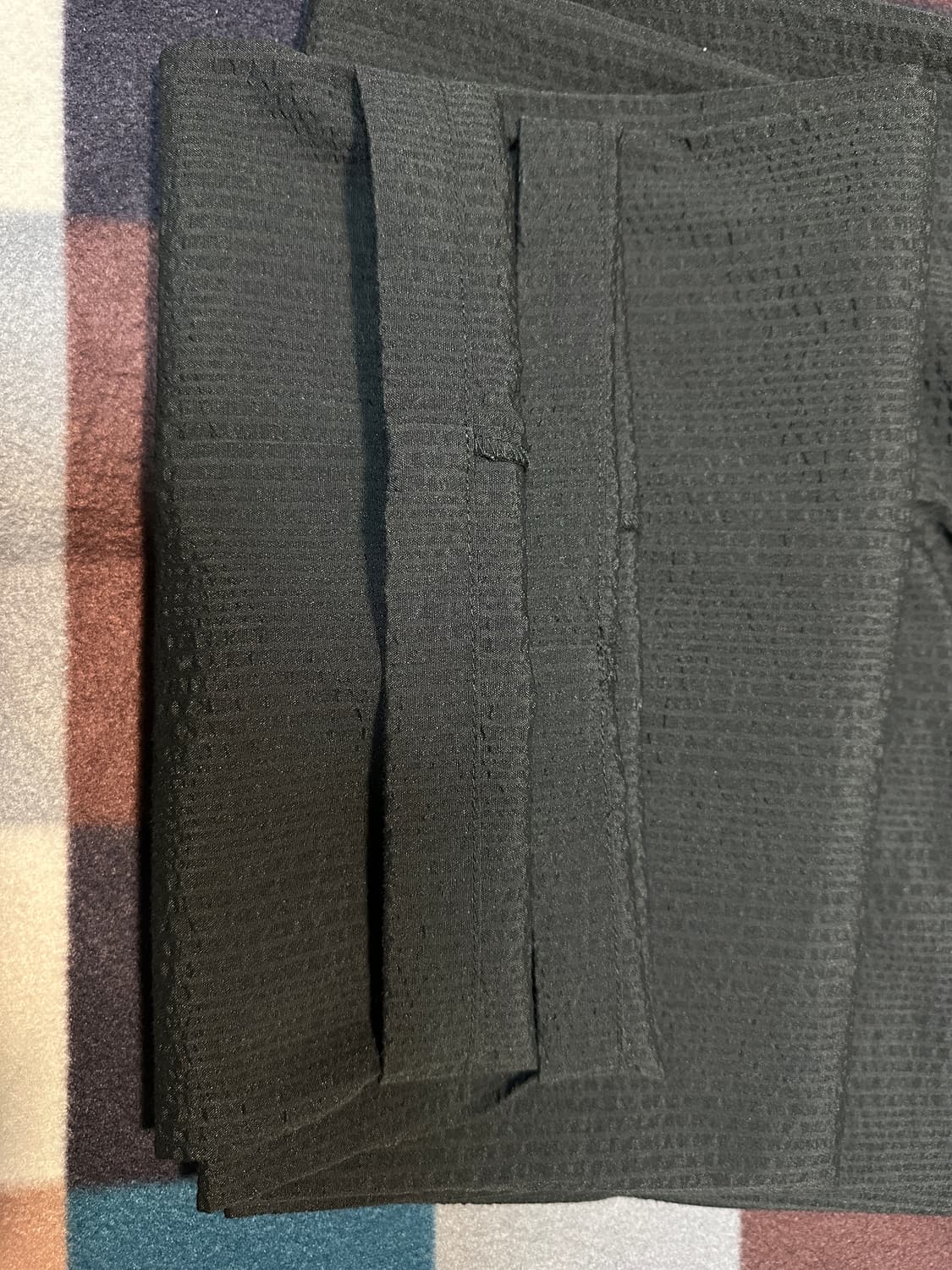 [디미트리 블랙] - 와이드핏 시어서커 투턱 팬츠_블랙 3(XL) 상품이미지8