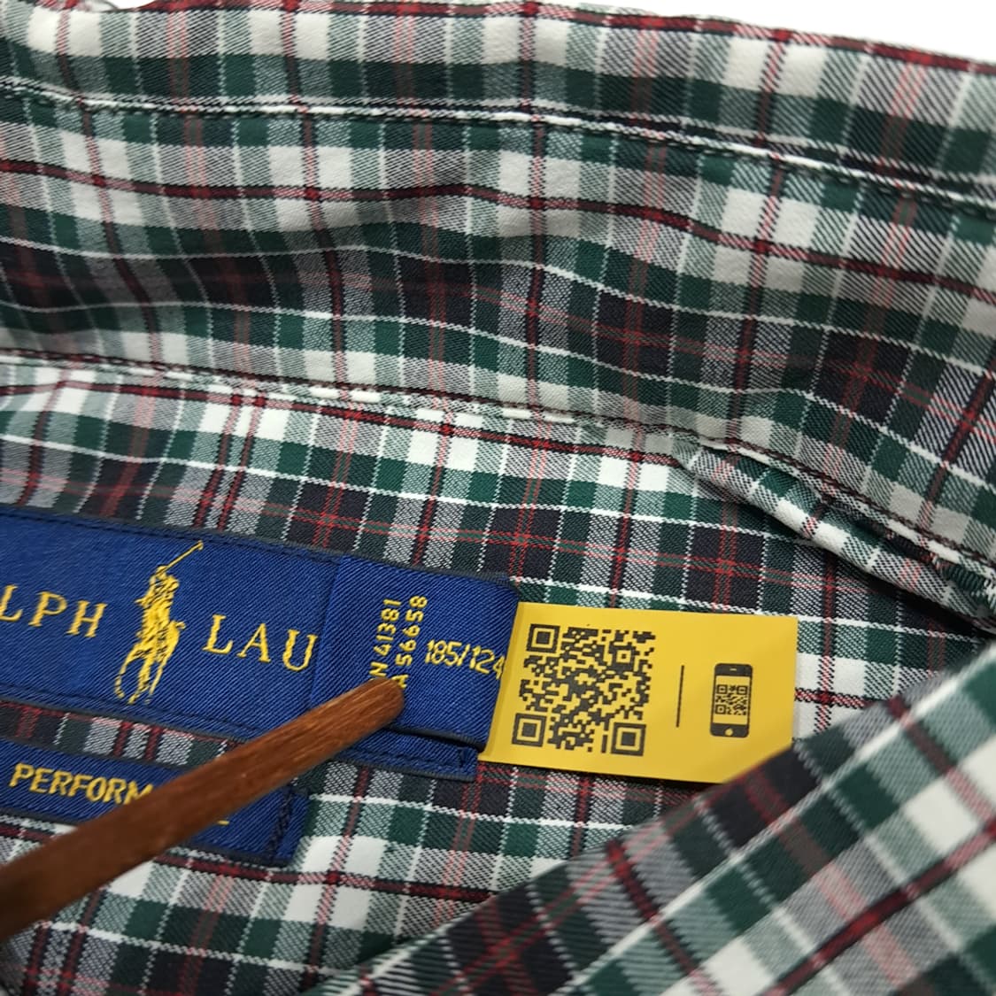 CL675 XLT 폴로 모던 블랙워치 타탄체크 QR 셔츠 남방 상품이미지5