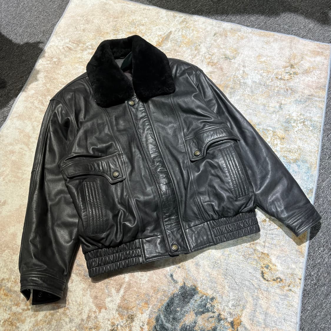 빈티지 양가죽 A-1 무스탕 자켓 상품이미지1