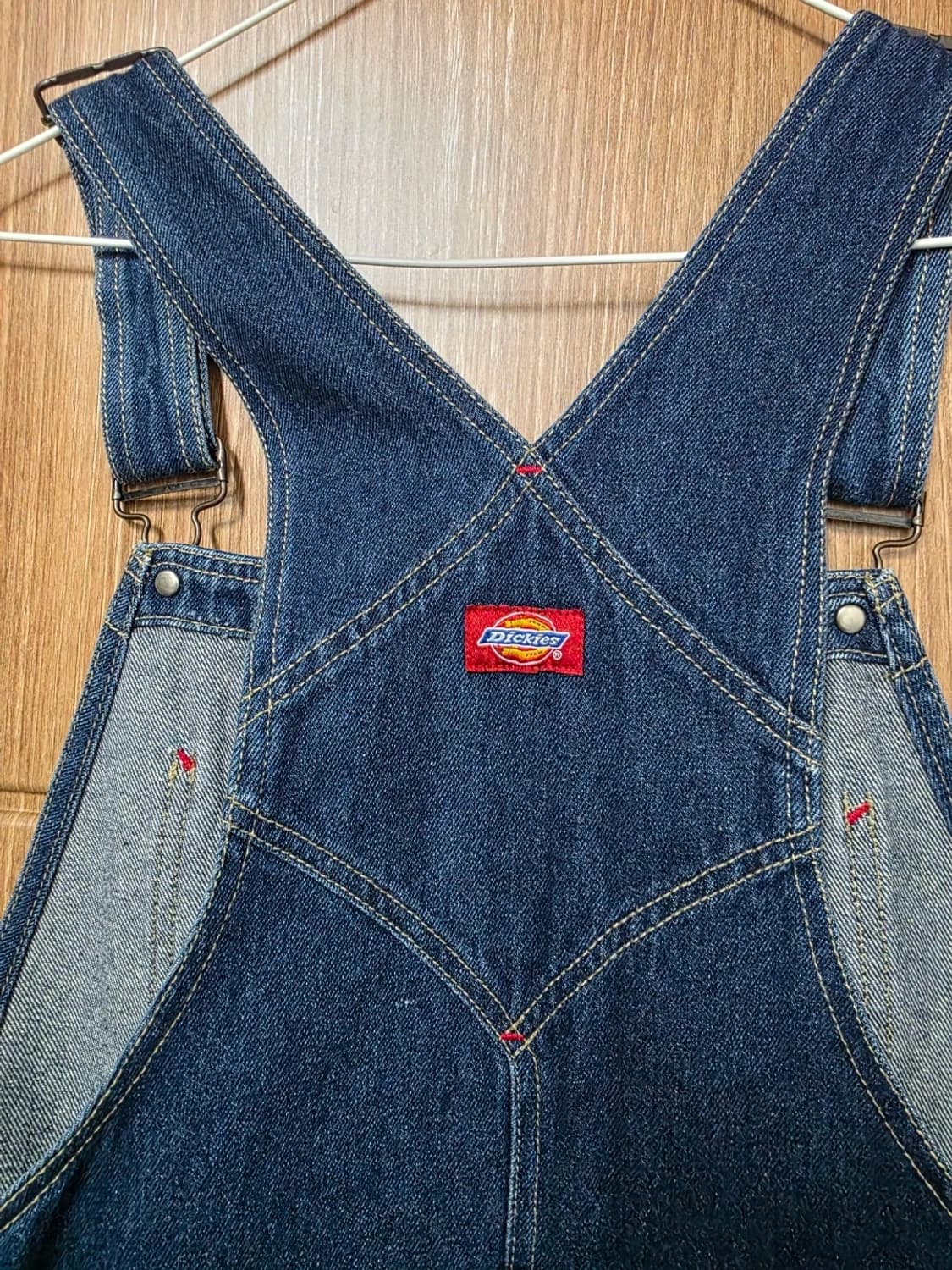 디키즈 멜빵 데님 스커트 오버롤 스커트 M 상품이미지6