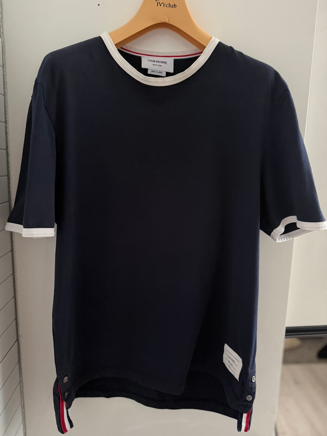 톰브라운 네이비 링거 반팔 티셔츠 급처 상품이미지1