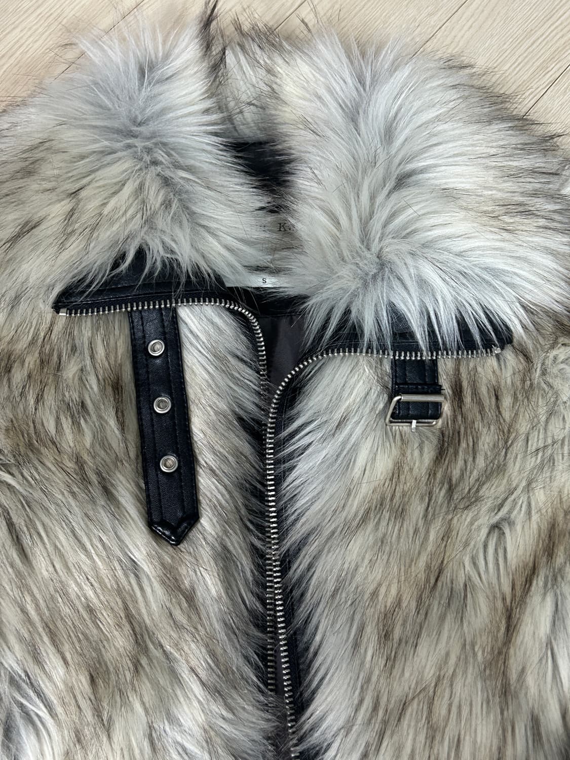 마뗑킴 퍼자켓 아이보리 S 상품이미지3