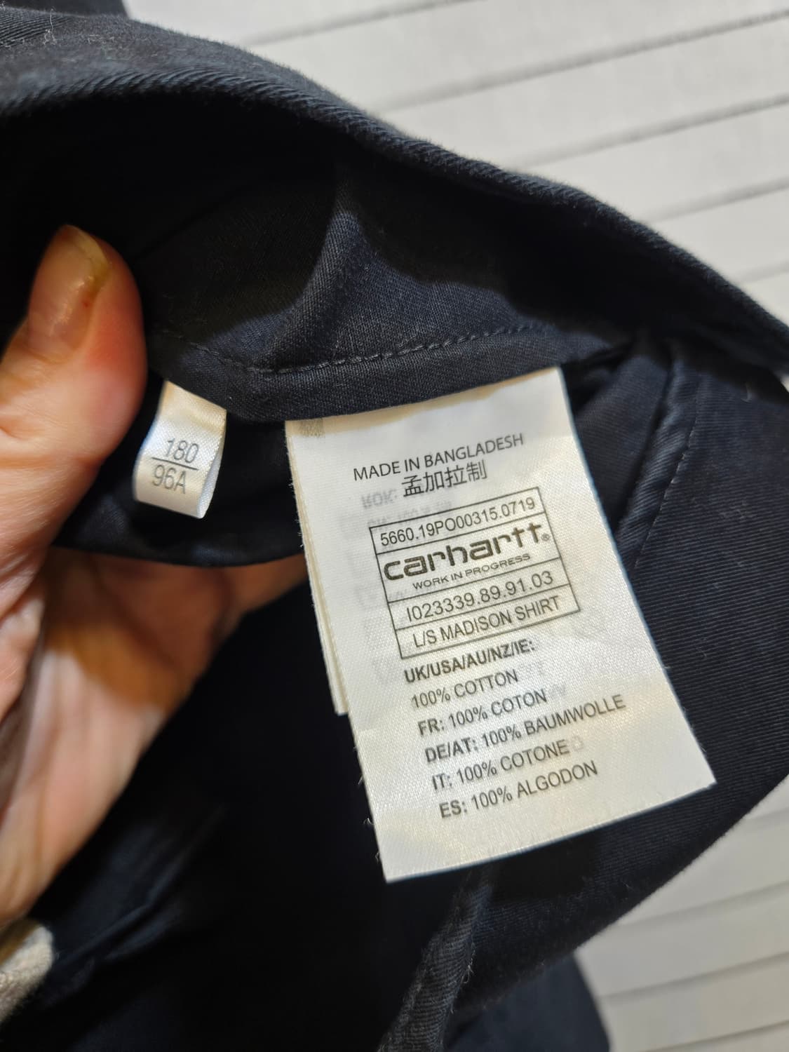 칼하트WIP 네이비 메디슨 셔츠 상품이미지8