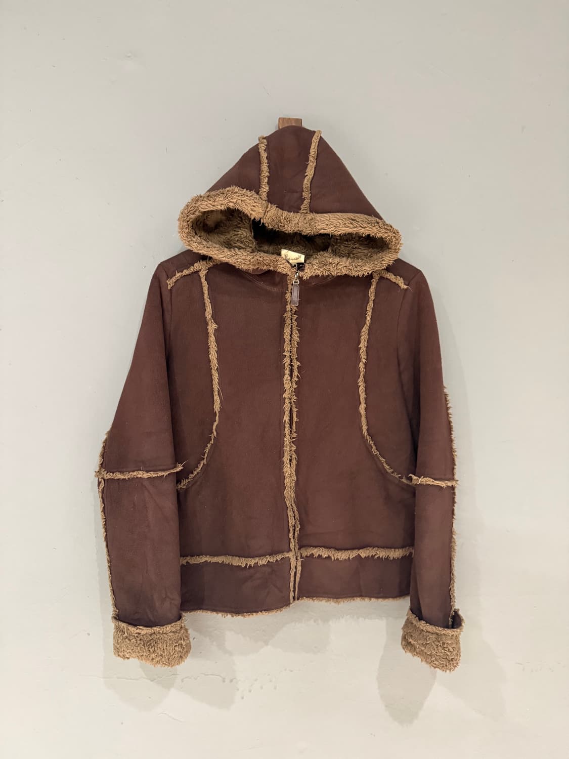 kawaii fur line detail fleece hood jk 상품이미지4