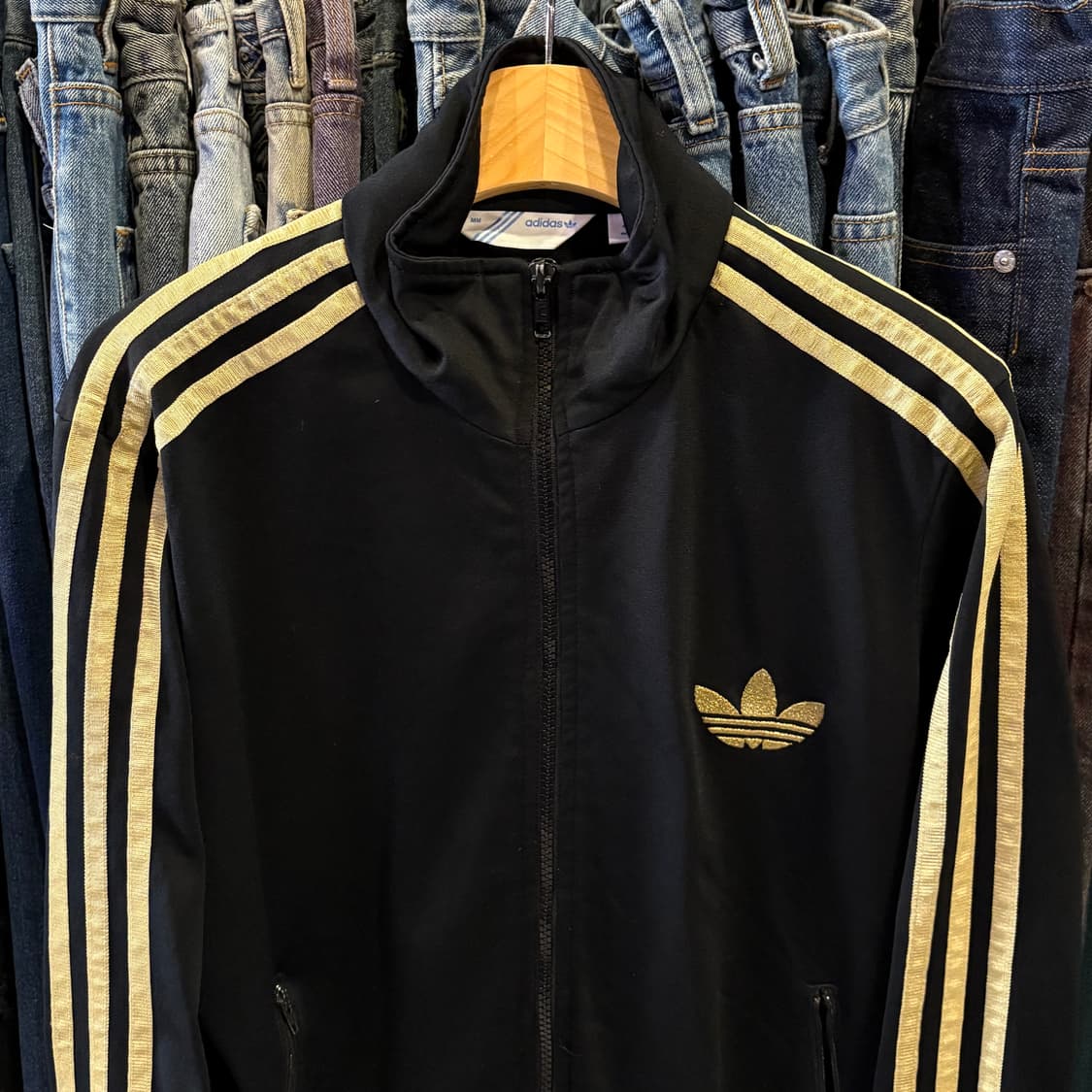 아디다스 파이어버드 금장 블랙골드 트랙탑 져지 상품이미지3