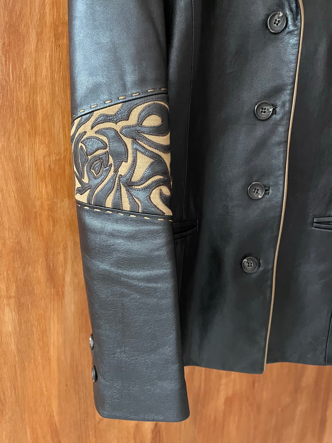 Black escada single eather jacket  상품이미지6