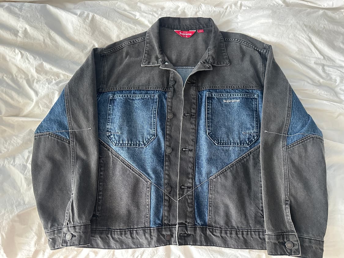 슈프림 투톤 패널드 데님 자켓 상품이미지1