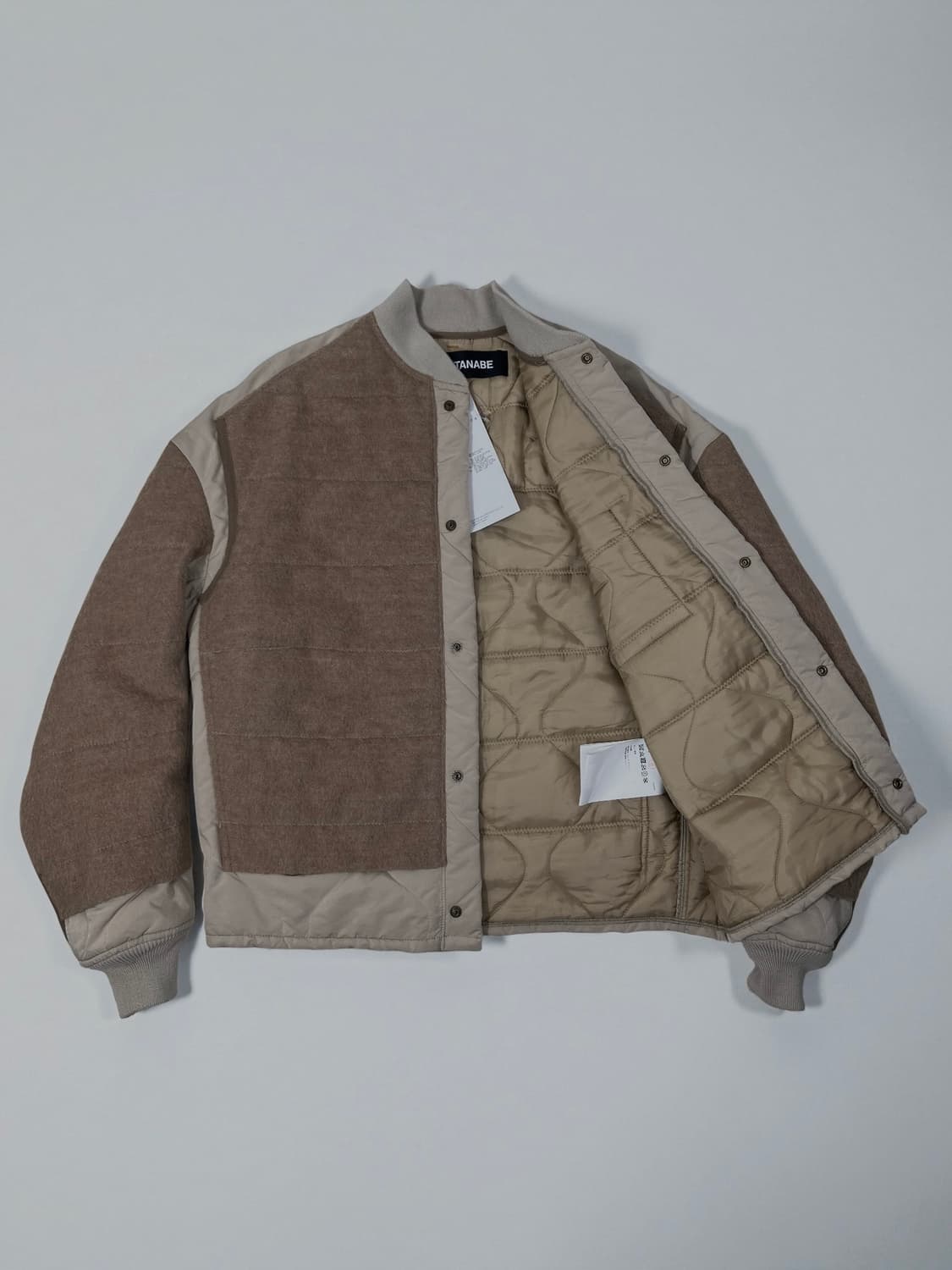 준야 와타나베 꼼데가르송 알파카/나일론 라이너 자켓 베이지 S사이즈 상품이미지3